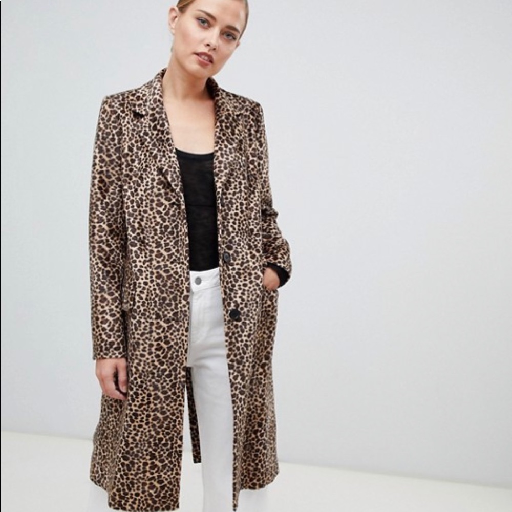 Helene Berman Car Coat in Leopard Print